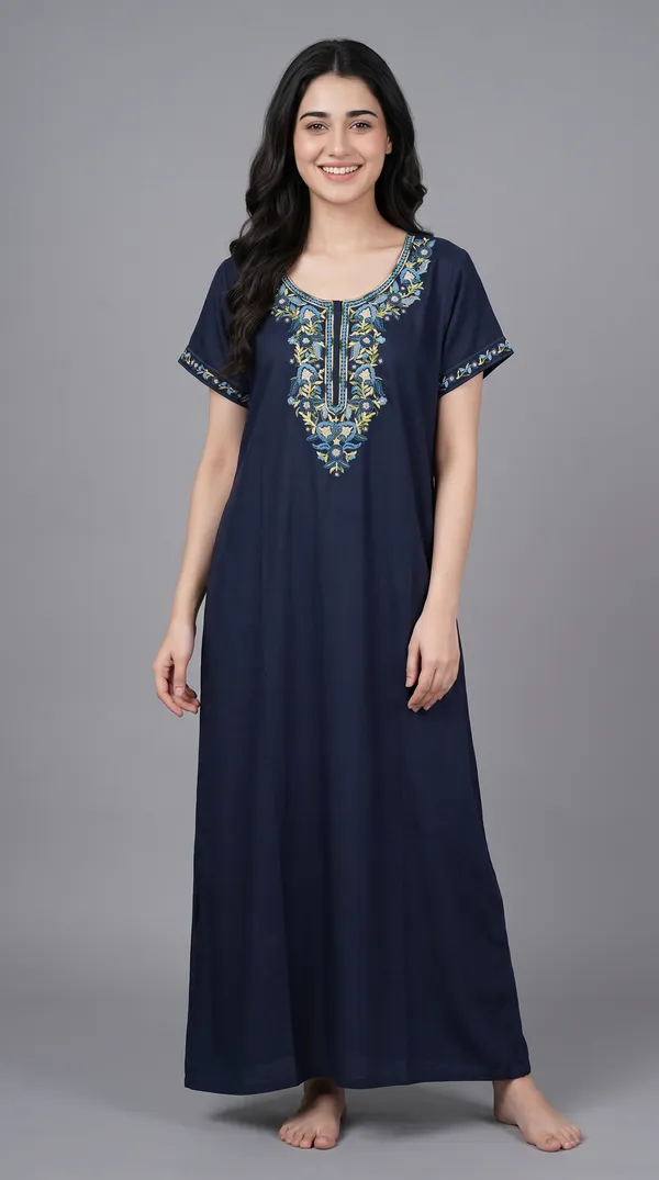 Evolove_Bizzy_Lizzy_Nighty_for_Women_|_Floral_Embroidered_Maxi_Nightgown_|_Full_Length_Sleepwear_with_Short_Sleeves_|_Super_Soft,_Super_Comfortable__Daily_Wear_&_Lounge_Wear
