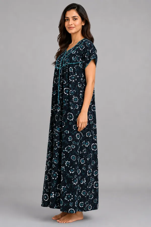 Evolove_Premium_Rayon_Comfort_|_Soft_Printed_Full_Length_Night_Gown_with_Front_Zipper_&_Contrast_Saddle_Stitch_Detail_|_Floral_Print_Soft_&_Comfortable_Nightgown_For_Women_|_Viscose_Maxi_Nighty_&_Everyday_Sleepwear.
