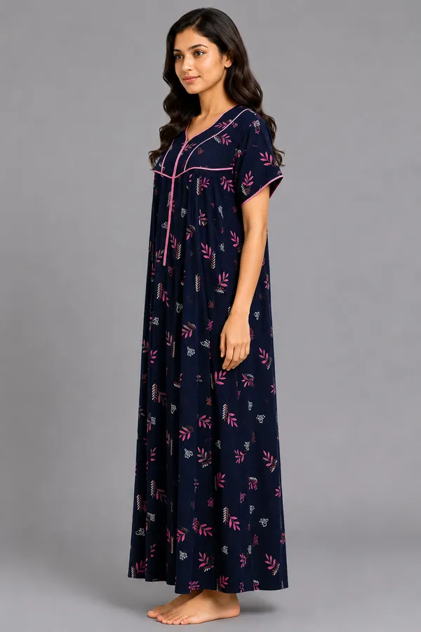 Evolove_Premium_Rayon_Comfort_|_Soft_Printed_Full_Length_Night_Gown_with_Front_Zipper_&_Contrast_Saddle_Stitch_Detail_|_Floral_Print_Soft_&_Comfortable_Nightgown_For_Women_|_Viscose_Maxi_Nighty_&_Everyday_Sleepwear.