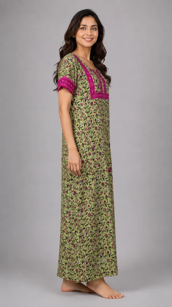 Evolove_Women's_Cotton_Button_Placket_Long_Nighty_|_Soft_Breathable_Printed_Full_Length_Night_Gown_with_Contrast_Yoke_|_Comfortable_Sleepwear_&_Home_Wear_|_Button_Down_Style_|_Natural_Coconut_Buttons