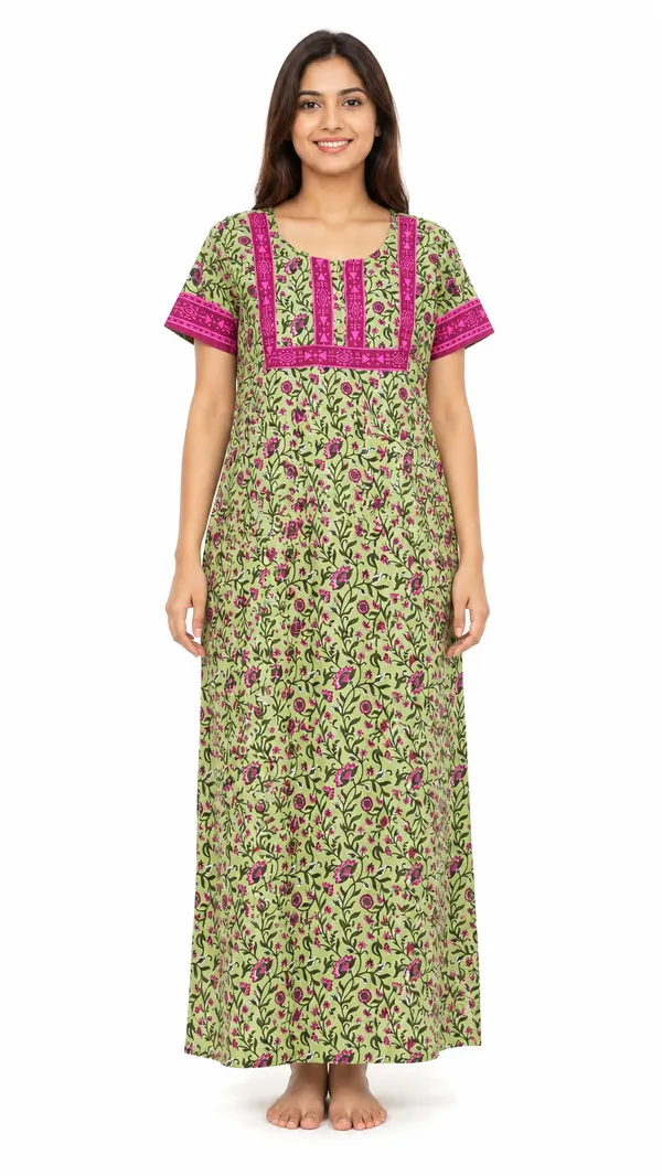 Evolove_Women's_Cotton_Button_Placket_Long_Nighty_|_Soft_Breathable_Printed_Full_Length_Night_Gown_with_Contrast_Yoke_|_Comfortable_Sleepwear_&_Home_Wear_|_Button_Down_Style_|_Natural_Coconut_Buttons