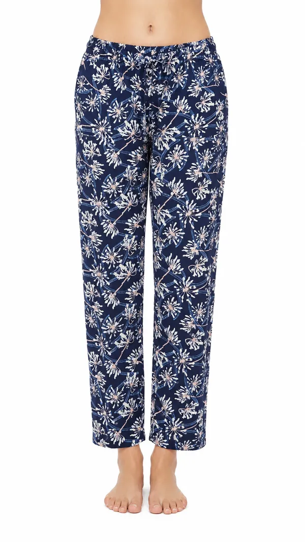 Evolove_Women's_Rayon_Printed_Pyjama_with_Pockets_|_Soft_&_Breathable_Lounge_Pants_|_Relaxed_Fit_Elastic_Waist_Nightwear_|_Floral_Dandelion_Print_Sleep_Wear_|_Navy_Blue
