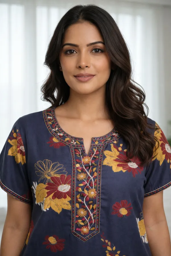 Evolove_Printed_Nighty_Maxi_for_Women_|_Alpine_Fabric_with_Side_Pocket_and_Neckline_Embroidery_|_Short_Sleeves_Full_Length_Night_Wear_Gown