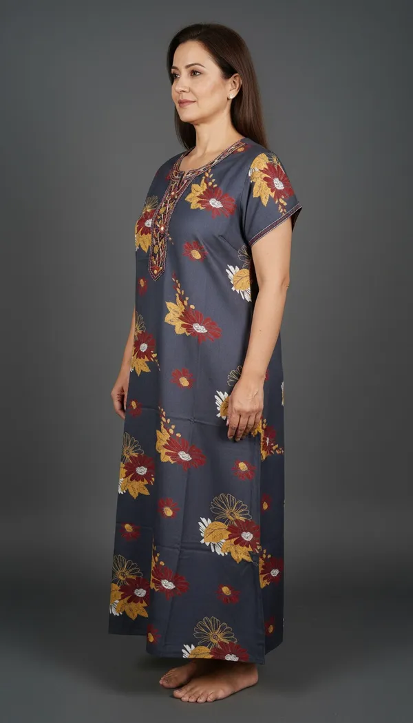 Evolove_Printed_Nighty_Maxi_for_Women_|_Alpine_Fabric_with_Side_Pocket_and_Neckline_Embroidery_|_Short_Sleeves_Full_Length_Night_Wear_Gown