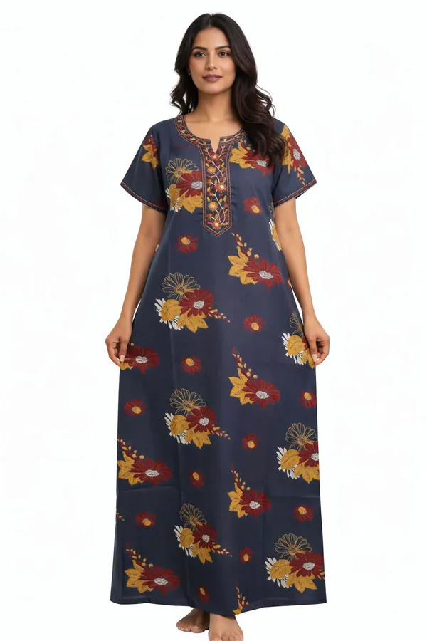 Evolove_Printed_Nighty_Maxi_for_Women_|_Alpine_Fabric_with_Side_Pocket_and_Neckline_Embroidery_|_Short_Sleeves_Full_Length_Night_Wear_Gown