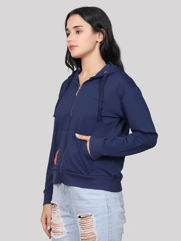 Evolove_Women'S_Cotton_Fleece_Round_Neck_Hooded_Winter_Wear_Long_Sleeves_Hoodie_With_Zipper_(Navy,_Hdtkpnyw22-M5149-Xxl)