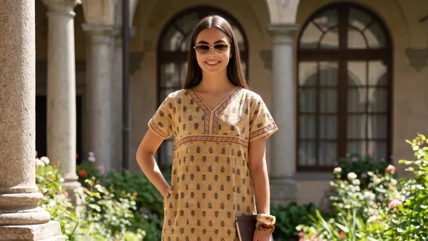 Yellow_Cotton_Maxi_Nighty_|_Round_Neck_Printed_Short_Sleeves_Full_Length_Night_Gown