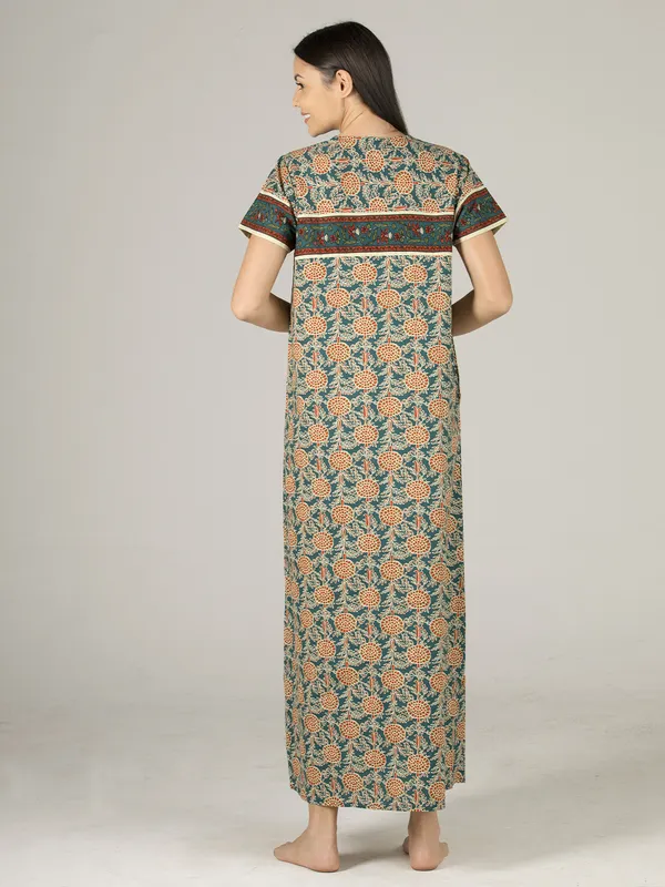 Evolove_Cotton_Nighty_Maxi_for_Women_with_Side_Pocket_|_Printed_Full_Length_Night_Wear_Gown_Short_Sleeves