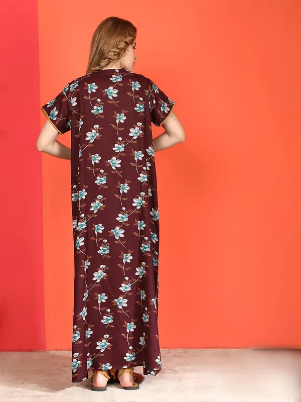 Evolove_Alpine_Nighty_Maxi_For_Women_With_Side_Pocket_|_Round_Neck_Printed_Short_Sleeves_Full_Length_Night_Wear_Gown_Maroon_X-Large
