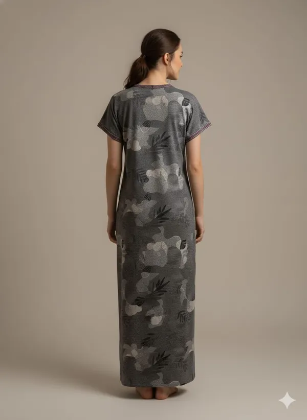 Evolove_Alpine_Fabric_Nighty_Maxi_for_Women_with_Side_Pocket_and_Neckline_Embroidery_|_Printed_Short_Sleeves_Full_Length_Night_Wear_Gown