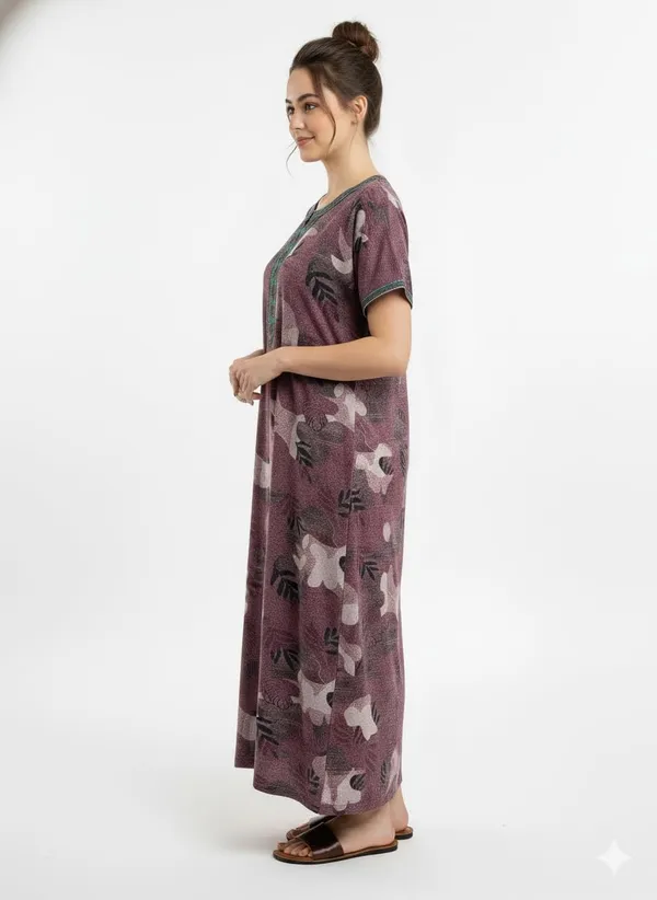 Evolove_Alpine_Fabric_Nighty_Maxi_for_Women_with_Side_Pocket_and_Neckline_Embroidery_|_Printed_Short_Sleeves_Full_Length_Night_Wear_Gown