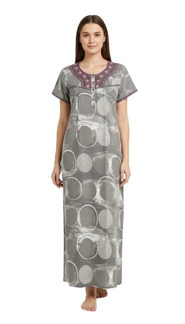 Evolove_Alpine_Fabric_Nighty_Maxi_for_Women_with_Side_Pocket_and_Neckline_Embroidery_|_Printed_Short_Sleeves_Full_Length_Night_Wear_Gown
