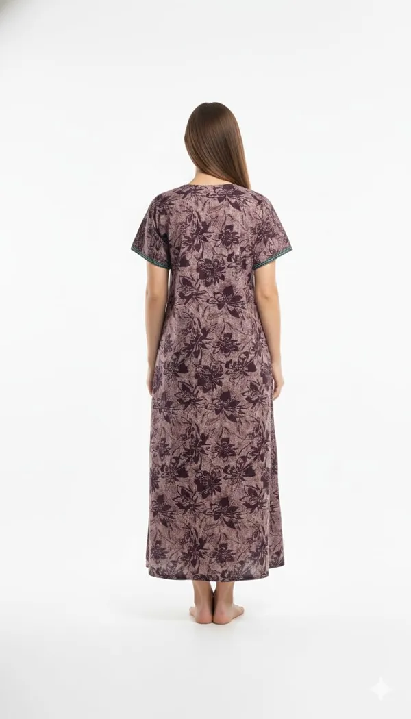 Evolove_Alpine_Fabric_Nighty_Maxi_for_Women_with_Side_Pocket_and_Neckline_Embroidery_|_Printed_Short_Sleeves_Full_Length_Night_Wear_Gown