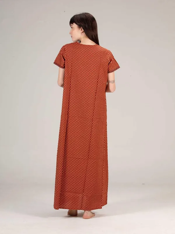 Brown_&_Maroon_Women_Cotton_Long_Maxi_Night_Gown_Nighty_Dress_With_Pocket_&_Stylish_Button