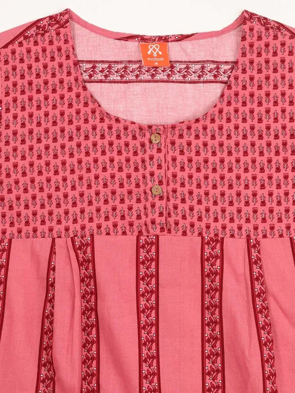 Pink_&_Red_Cotton_Long_Maxi_Night_Gown_&_Stylish_Button