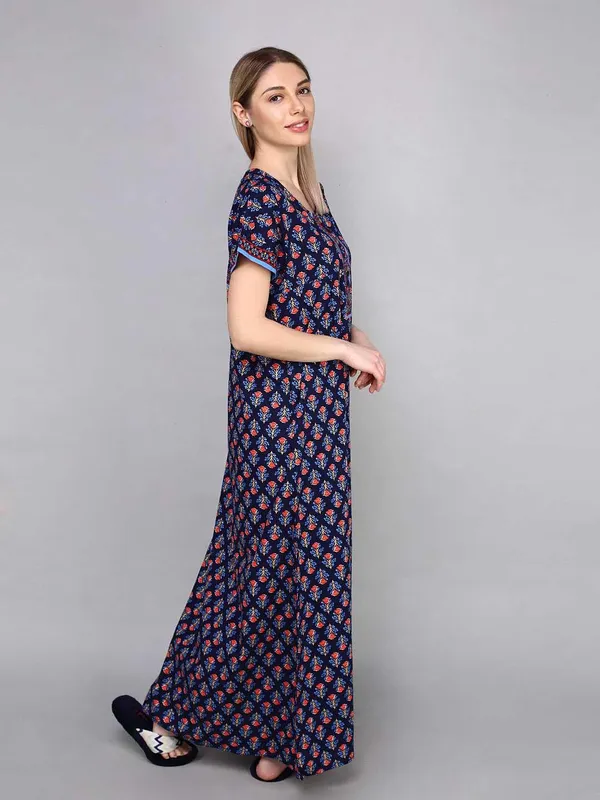 Evolove_Women's_Cotton_Long_Maxi_Night_Gown_Nighty_Dress_with_Pocket_&_Stylish_Button,_Super_Soft_Comfortable_(LNG-Button)