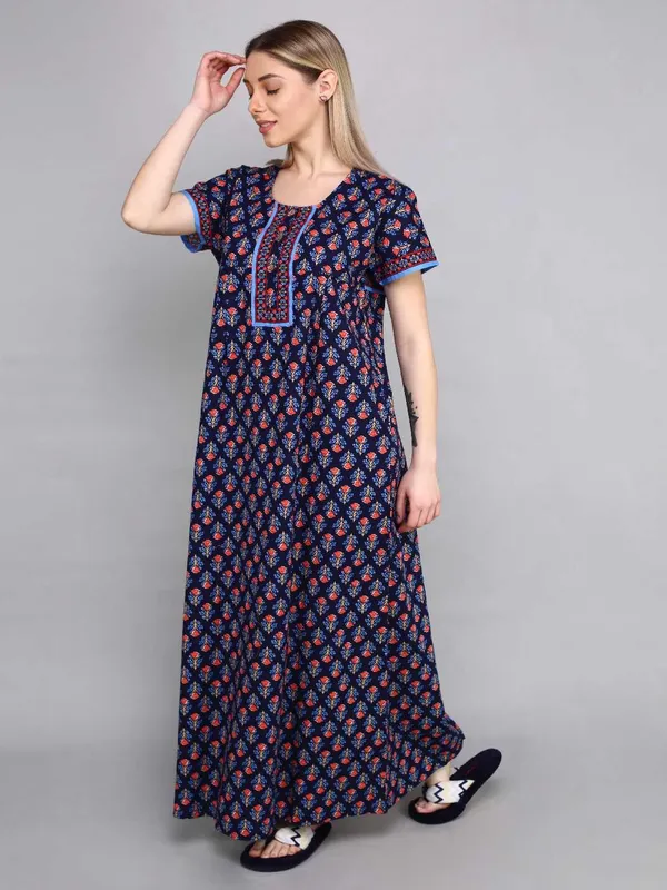 Evolove_Women's_Cotton_Long_Maxi_Night_Gown_Nighty_Dress_with_Pocket_&_Stylish_Button,_Super_Soft_Comfortable_(LNG-Button)