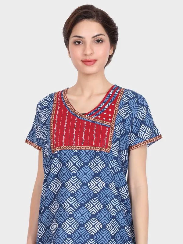 Evolove_Women's_Blue_Cotton_Embroidered_Nighty_|_Soft_Full_Length_Printed_Night_Gown_with_Embroidered_Yoke_|_Soft_Comfortable_Sleepwear_&_Home_Wear