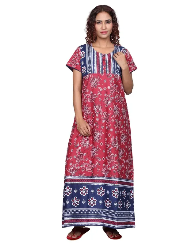 Evolove_Women's_Cotton_Long_Maxi_Night_Gown_Nighty_Dress_with_Pocket_&_Stylish_Button,_Super_Soft_Comfortable_(LNG-Button)