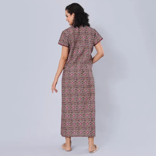 Evolove_Women'S_100%_Cotton_Supersoft_With_Beautiful_Embroidery_Long_Maxi_Night_Gown_Nighty_Dress_With_Pocket,_Most_Comfortable_And_3_X_Longer_Lasting_(Magenta,_Lngco3168Mg-Xxxl)