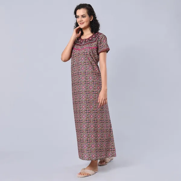 Evolove_Women'S_100%_Cotton_Supersoft_With_Beautiful_Embroidery_Long_Maxi_Night_Gown_Nighty_Dress_With_Pocket,_Most_Comfortable_And_3_X_Longer_Lasting_(Magenta,_Lngco3168Mg-Xxxl)