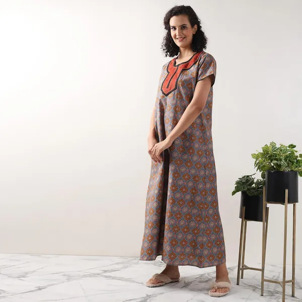 Grey_Cotton_Supersoft_With_Beautiful_Embroidery_Long_Maxi_Night_Gown
