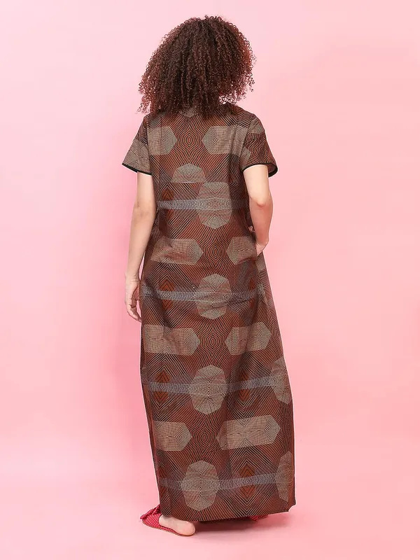 Spice_Musturd_Cotton_Supersoft_With_Beautiful_Embroidery_Long_Maxi_Night_Gown
