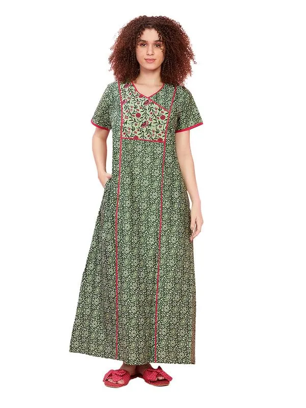 Evolove_Women's_100%_Cotton_Supersoft_With_Beautiful__Long_Maxi_Night_Gown_Nighty_Dress_With_Pocket,_Most_Comfortable_And_3x_Longer_Lasting_(Angrakha_Style)