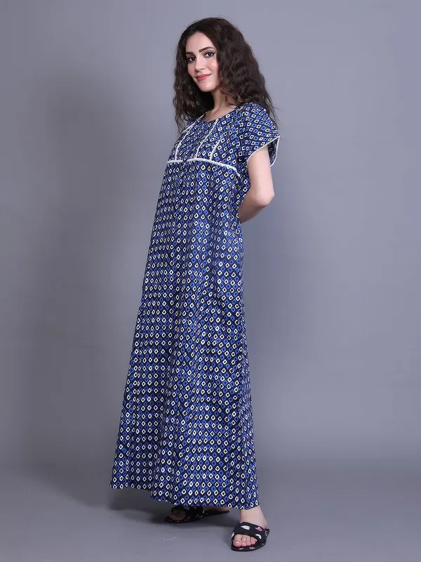Evolove_Women's_Cotton_Button_Down_Long_Nighty_|_Soft_Breathable_Printed_Full_Length_Night_Gown_with_Lace_Yoke_&_Lace_Sleeves_|_Premium_Sleepwear_&_Home_Wear_|_Front_Button_Closure_with_Lace