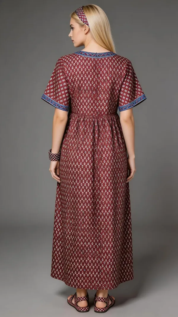 Evolove_Cotton_Nighty_Maxi_for_Women_with_Side_Pocket_|_Floral_Print_Round_Neck_Short_Sleeves_Full_Length_Night_Wear_Gown