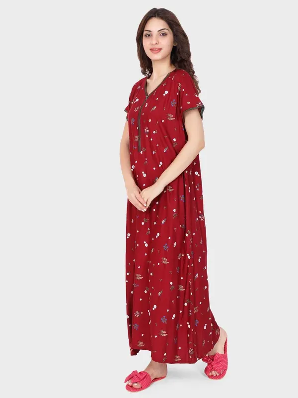 Evolove_Women's_Viscose_Liva_Long_Maxi_Night_Gown_Nighty_Dress_with_Pocket_&_Zipper,_Super_Soft_Comfortable_(LNGRY-Zipper)