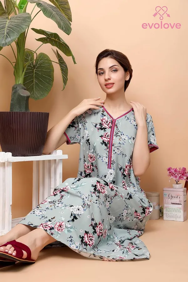 Evolove_Women's_Viscose_Liva_Long_Maxi_Night_Gown_Nighty_Dress_With_Pocket_&_Zipper,_Super_Soft_Comfortable_(Grey_Green,_Lngry3091Gn-Xxl)