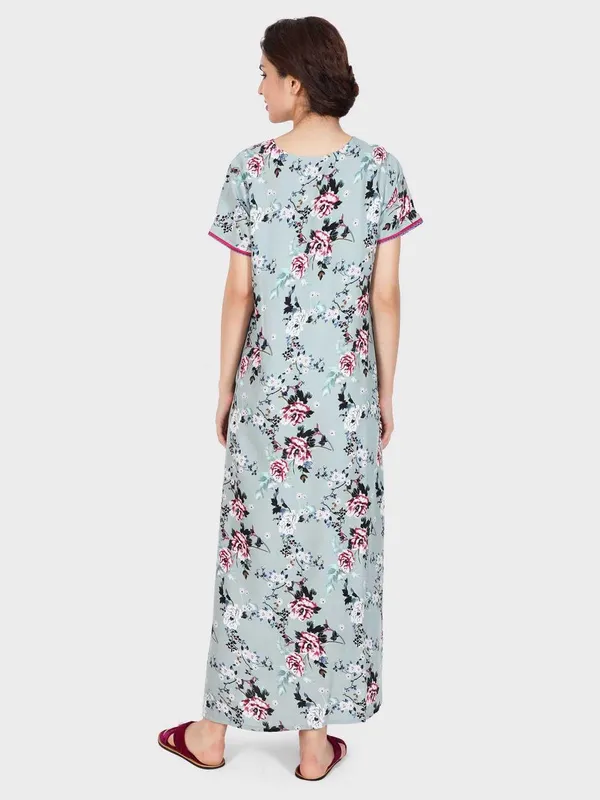 Evolove_Women's_Viscose_Liva_Long_Maxi_Night_Gown_Nighty_Dress_With_Pocket_&_Zipper,_Super_Soft_Comfortable_(Grey_Green,_Lngry3091Gn-Xxl)