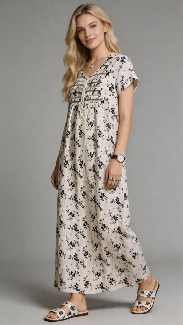 Evolove_Women's_Smoking_Rayon_Nighty_|_Printed_Full_Length_Maxi_Night_Gown_|_Soft_&_Breathable_Lounge_Wear_|_Short_Sleeve_Round_Neck_Nightdress_|_Comfortable_Sleepwear_for_Daily_Use