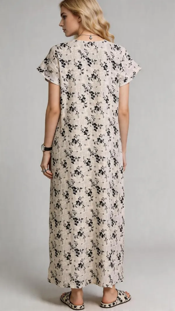 Evolove_Women's_Smoking_Rayon_Nighty_|_Printed_Full_Length_Maxi_Night_Gown_|_Soft_&_Breathable_Lounge_Wear_|_Short_Sleeve_Round_Neck_Nightdress_|_Comfortable_Sleepwear_for_Daily_Use