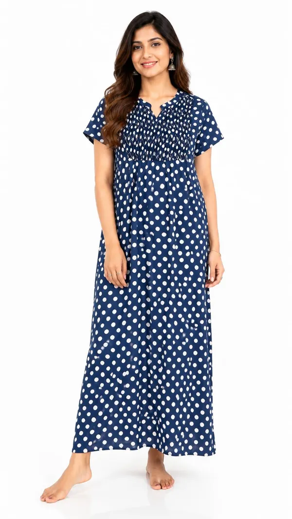 Evolove_Women's_Smoking_Rayon_Nighty_|_Printed_Full_Length_Maxi_Night_Gown_|_Soft_&_Breathable_Lounge_Wear_|_Short_Sleeve_Round_Neck_Nightdress_|_Comfortable_Sleepwear_for_Daily_Use