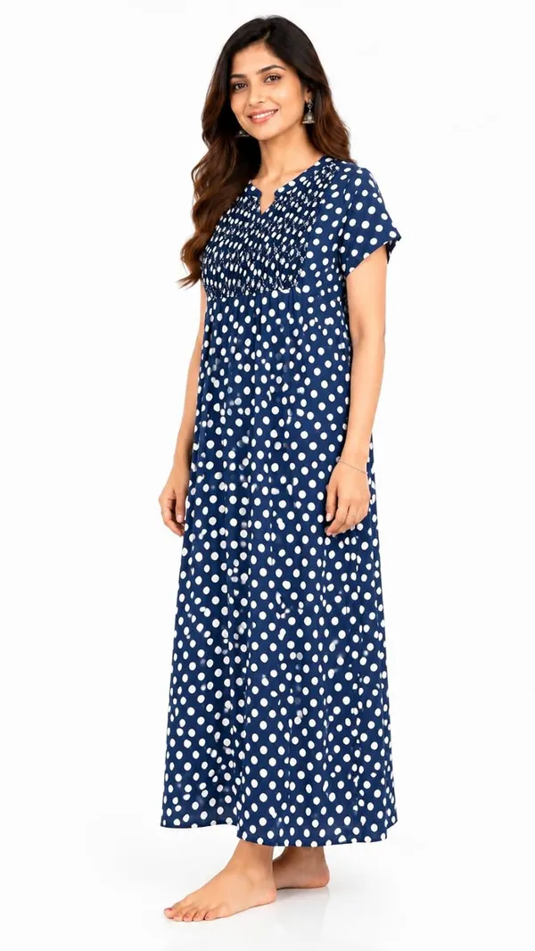 Evolove_Women's_Smoking_Rayon_Nighty_|_Printed_Full_Length_Maxi_Night_Gown_|_Soft_&_Breathable_Lounge_Wear_|_Short_Sleeve_Round_Neck_Nightdress_|_Comfortable_Sleepwear_for_Daily_Use