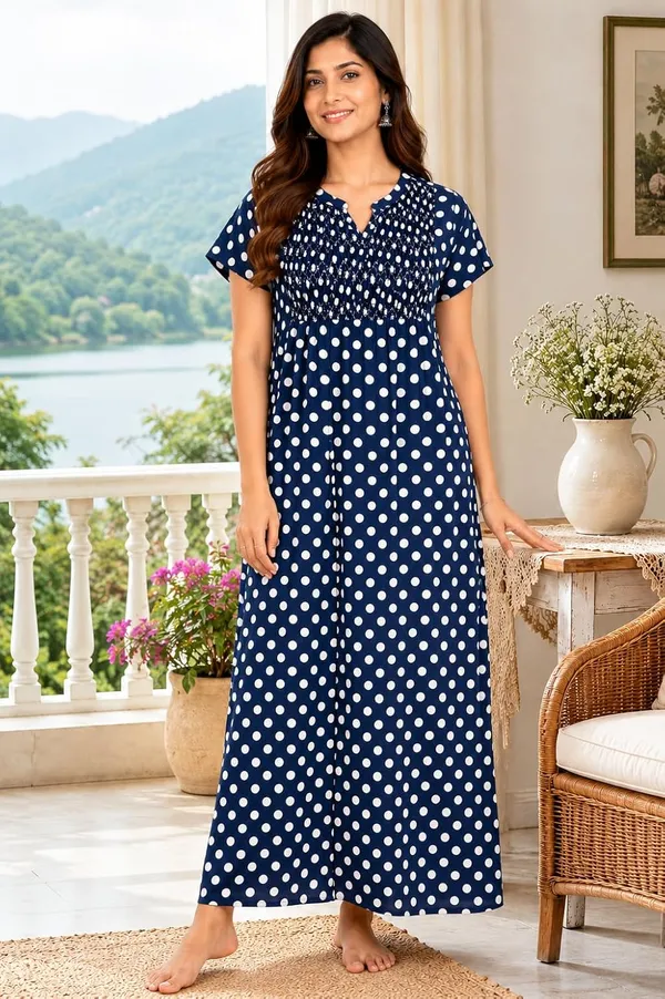 Evolove_Women's_Smoking_Rayon_Nighty_|_Printed_Full_Length_Maxi_Night_Gown_|_Soft_&_Breathable_Lounge_Wear_|_Short_Sleeve_Round_Neck_Nightdress_|_Comfortable_Sleepwear_for_Daily_Use