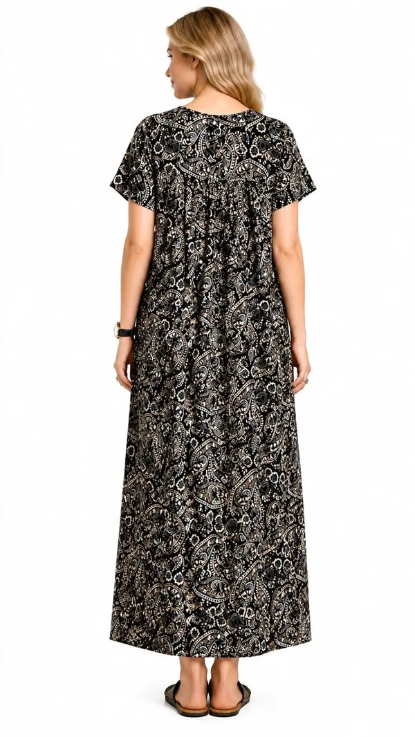 Evolove_Women's_Smoking_Rayon_Nighty_|_Printed_Full_Length_Maxi_Night_Gown_|_Soft_&_Breathable_Lounge_Wear_|_Short_Sleeve_Round_Neck_Nightdress_|_Comfortable_Sleepwear_for_Daily_Use