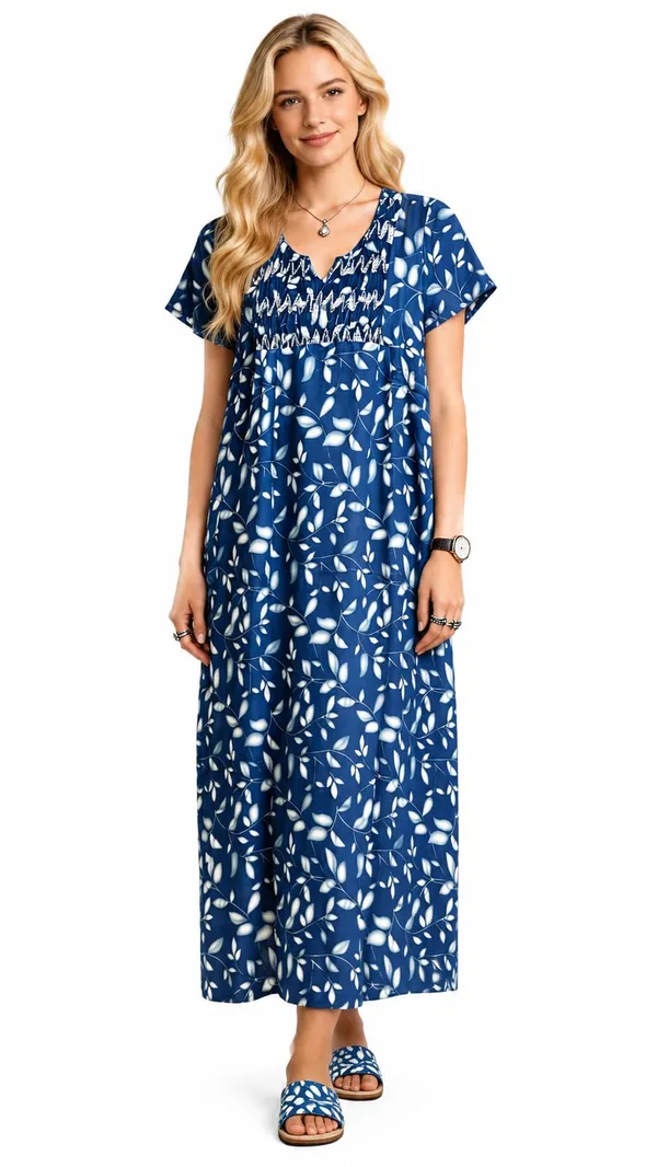 Evolove_Women's_Smoking_Rayon_Nighty_|_Printed_Full_Length_Maxi_Night_Gown_|_Soft_&_Breathable_Lounge_Wear_|_Short_Sleeve_Round_Neck_Nightdress_|_Comfortable_Sleepwear_for_Daily_Use