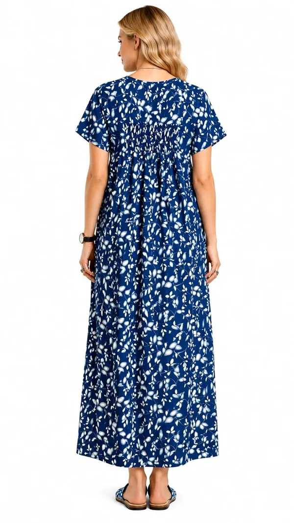Evolove_Women's_Smoking_Rayon_Nighty_|_Printed_Full_Length_Maxi_Night_Gown_|_Soft_&_Breathable_Lounge_Wear_|_Short_Sleeve_Round_Neck_Nightdress_|_Comfortable_Sleepwear_for_Daily_Use