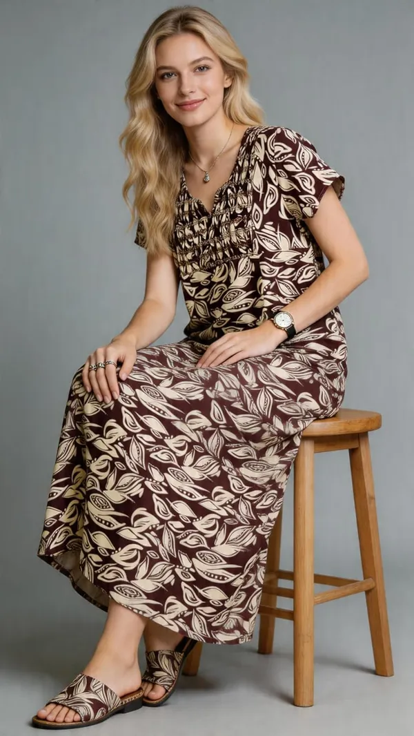 Evolove_Women's_Smoking_Rayon_Nighty_|_Printed_Full_Length_Maxi_Night_Gown_|_Soft_&_Breathable_Lounge_Wear_|_Short_Sleeve_Round_Neck_Nightdress_|_Comfortable_Sleepwear_for_Daily_Use