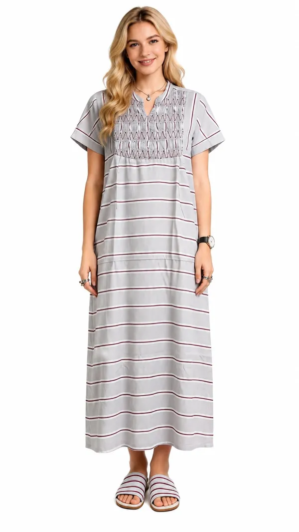 Evolove_Women's_Smoking_Rayon_Nighty_|_Printed_Full_Length_Maxi_Night_Gown_|_Soft_&_Breathable_Lounge_Wear_|_Short_Sleeve_Round_Neck_Nightdress_|_Comfortable_Sleepwear_for_Daily_Use