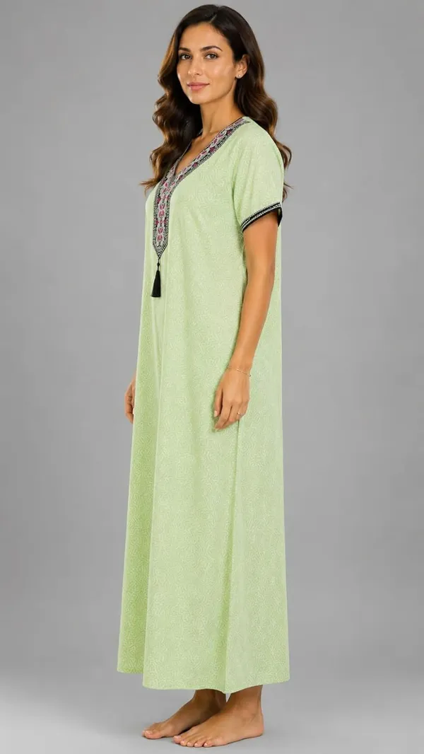 Evolove_Women's_Rayon_Embroidery_Nighty_|_Printed_Full_Length_Maxi_Night_Gown_|_Soft_&_Breathable_Lounge_Wear_|_Short_Sleeve_Round_Neck_Nightdress_|_Comfortable_Sleepwear_for_Daily_Use