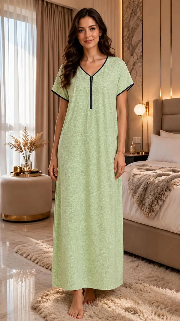 Evolove_Womens_Rayon_Arkha_with_Zipper_Nighty_|_Printed_Full_Length_Maxi_Night_Gown_|_Soft_&_Breathable_Lounge_Wear_|_Short_Sleeve_Round_Neck_Nightdress_|_Comfortable_Sleepwear_for_Daily_Use