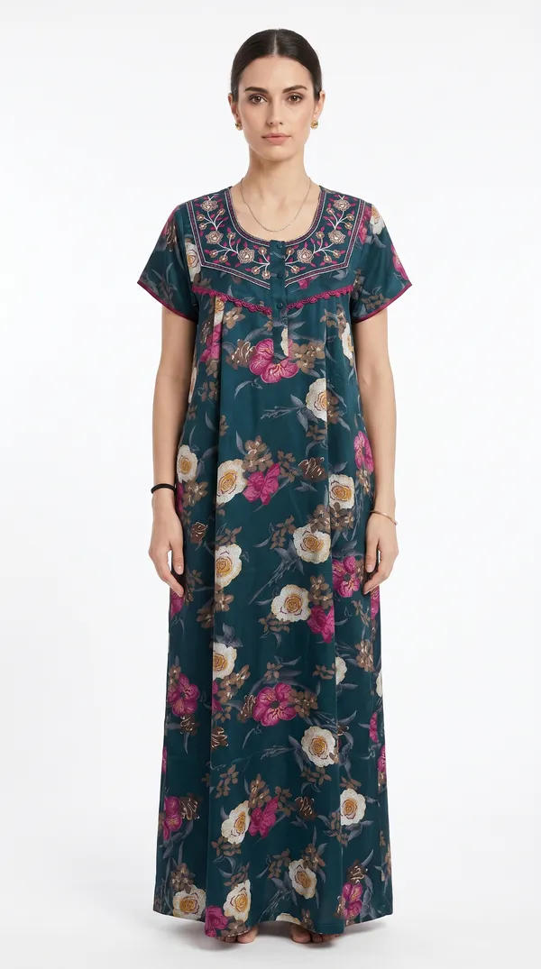 Evolove_Printed_Nighty_Maxi_for_Women_|_Alpine_Fabric_with_Side_Pocket_and_Neckline_Embroidery_|_Short_Sleeves_Full_Length_Night_Wear_Gown