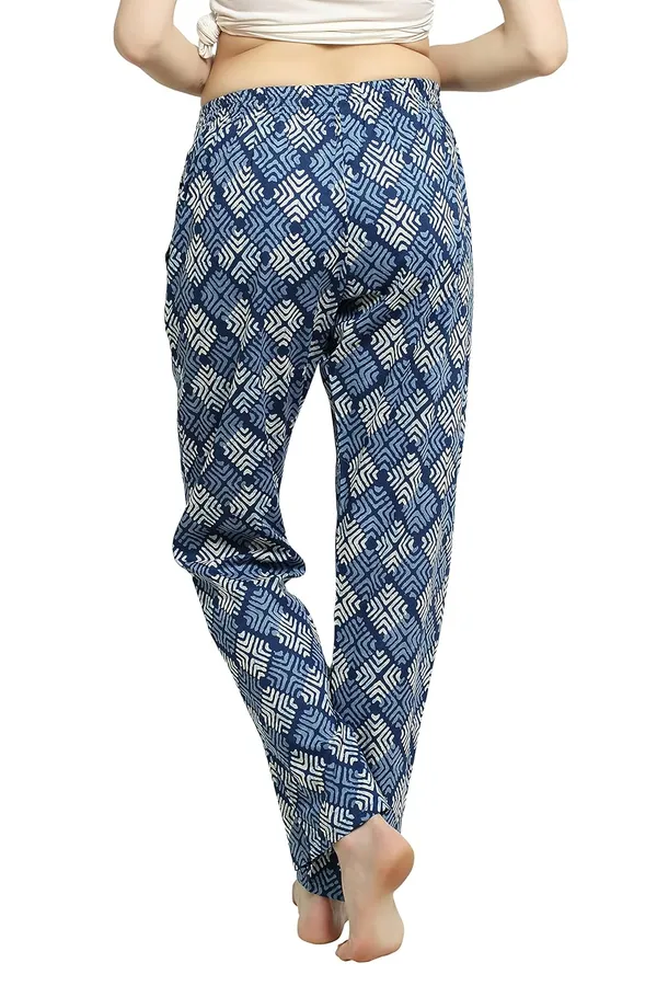 Evolove_Women'S_Super_Soft_Comfortable_Cotton_Printed_Pyjama_Relaxed_Lounge_Pants_With_Pockets_(Blue)