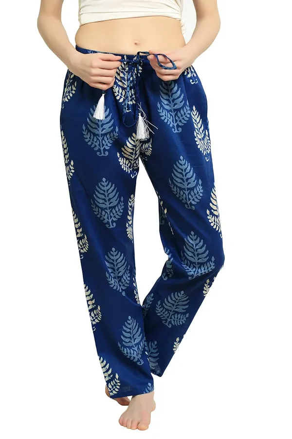 Evolove_Women'S_Super_Soft_Comfortable_Cotton_Printed_Pyjama_Relaxed_Lounge_Pants_With_Pockets_(Navy,_Npjca1143Ny-S)