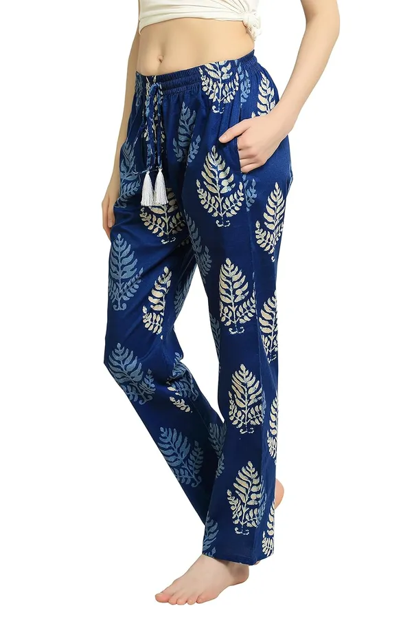 Evolove_Women'S_Super_Soft_Comfortable_Cotton_Printed_Pyjama_Relaxed_Lounge_Pants_With_Pockets_(Navy,_Npjca1143Ny-S)