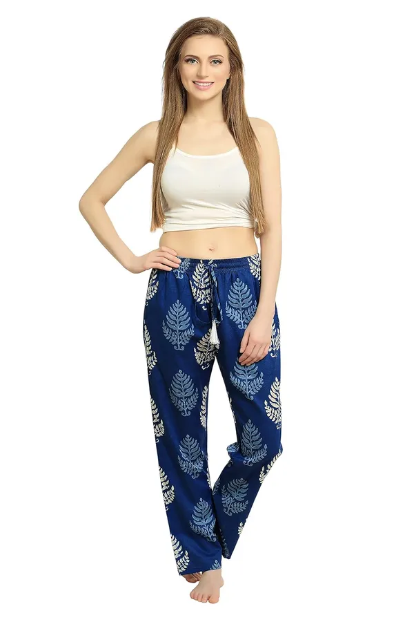 Evolove_Women'S_Super_Soft_Comfortable_Cotton_Printed_Pyjama_Relaxed_Lounge_Pants_With_Pockets_(Navy,_Npjca1143Ny-S)